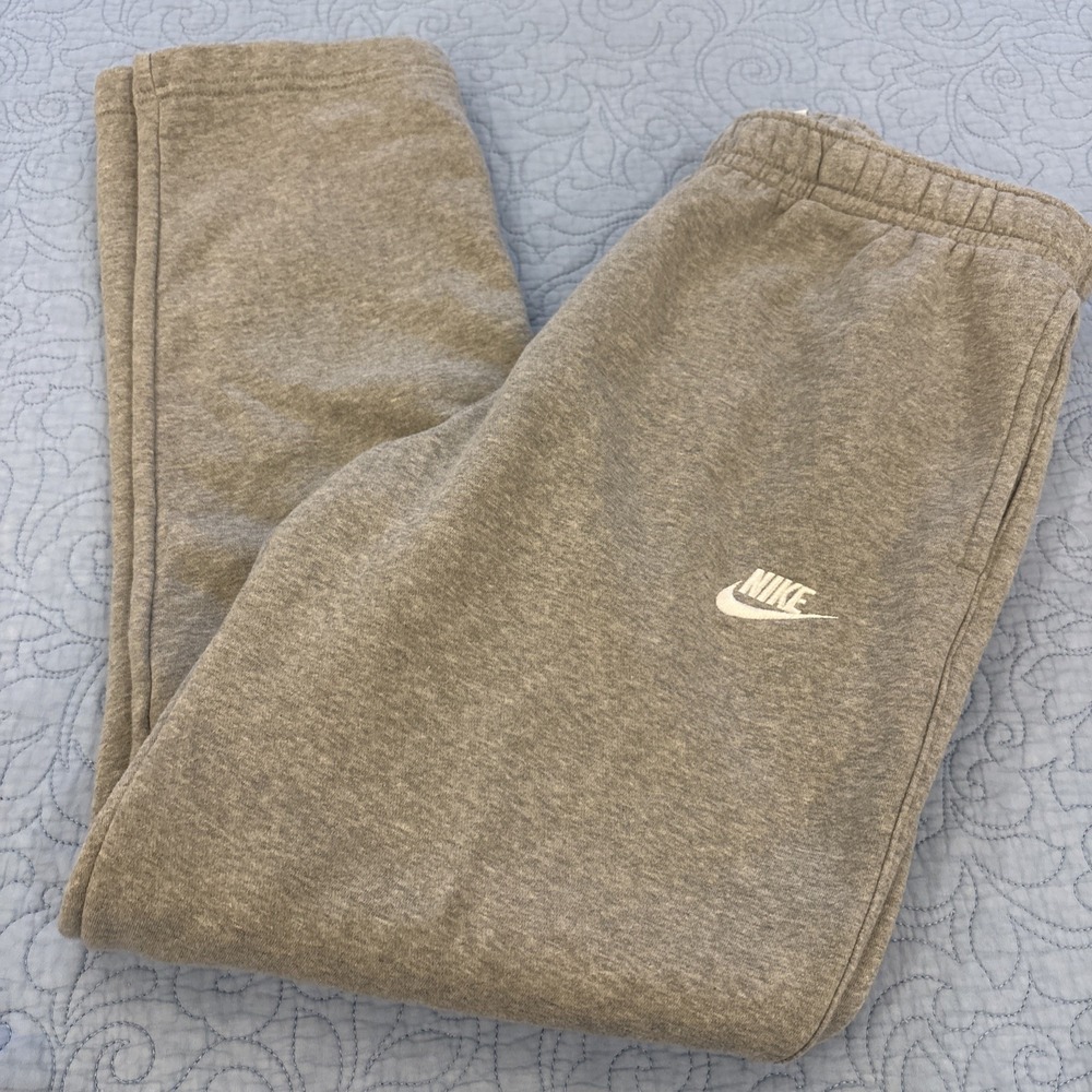 Nike Sportswear Club Fleece Men's Large Pants Heather Grey Straight Leg